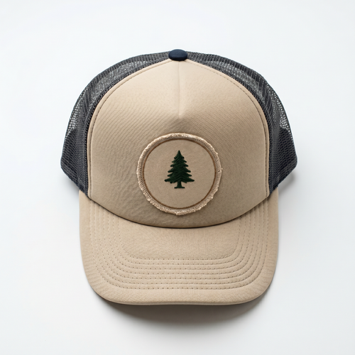 5-Panel Trucker Cap — Foam Front, Mesh Back, Tree Patch