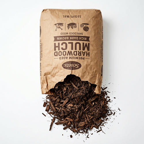 Aged Hardwood Mulch — 2 cu ft Bag, Locally Sourced